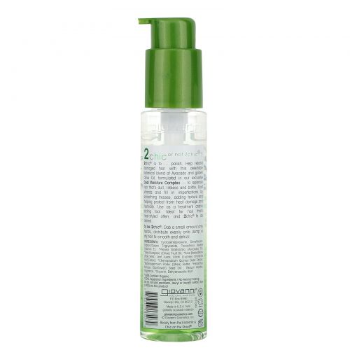 Giovanni, 2chic, Ultra-Moist Super Potion Anti-Frizz & Binding Serum Oil, Avocado & Olive Oil, 2.75 fl oz (81 ml)