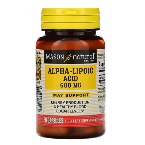 Mason Natural, Alpha-Lipoic Acid, 600 mg, 30 Capsules