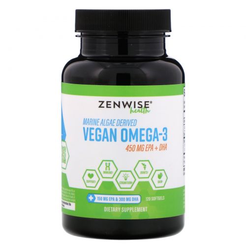 Zenwise Health, Vegan Omega-3 with Life'sOmega,120 softgels