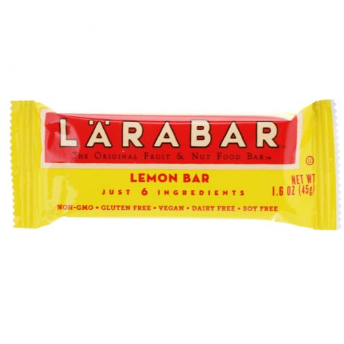 Larabar, Лимонный батончик, 16 батончиков, 1,6 унции (45 г) каждый