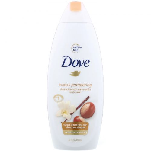 Dove, Гель для душа Purely Pampering, аромат «Масло ши и согревающая ваниль», 650 мл