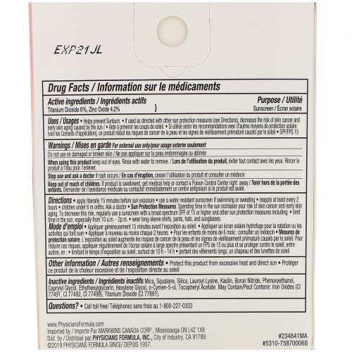 Physician's Formula, Inc., Mineral Wear, Компактная пудра с эффектом аэрографа SPF 30, кремовый натуральный, 0,26 унции (7,5 г)