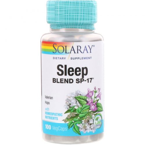 Solaray, Sleep Blend SP-17, Valerian-Hops, 100 Veggie Caps
