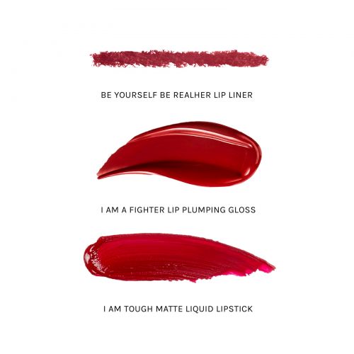 RealHer, I Am Fabulous, Lip Kit, Deep Red, 3 Piece Kit