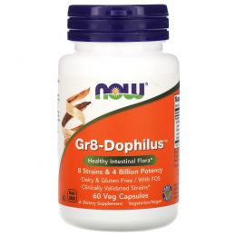 Now Foods, Gr8-Дофилус, 60 вегетарианских капсул