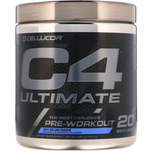 Cellucor, C4 Ultimate, Pre-workout, Icy Blue Razz, 13.4 oz (380 g)