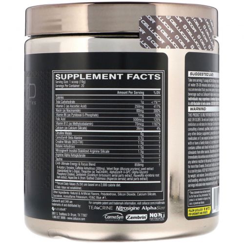 Cellucor, C4 Ultimate, Pre-workout, Icy Blue Razz, 13.4 oz (380 g)