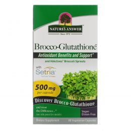 Nature's Answer, Брокко-глутатион, 500 мг, 60 растительных капсул