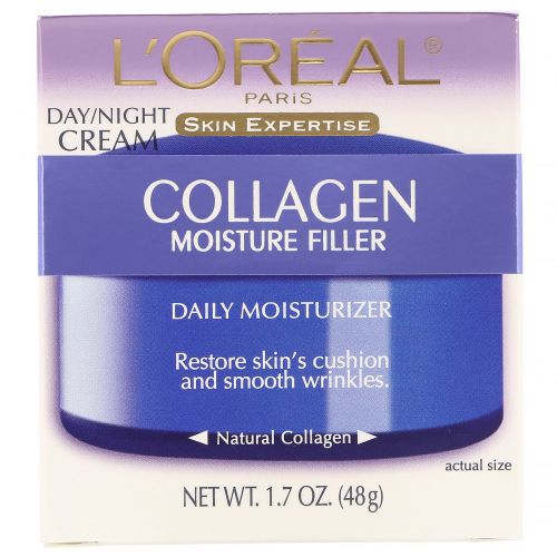 L'Oreal, Collagen Moisture Filler, дневной / ночной крем с коллагеном, 48 г