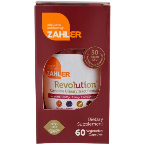 Zahler, Revolution, полноценная формула для системы мочевыведения, 60 вегетарианских капсул