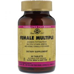 Solgar, Female Multiple, 60 таблеток