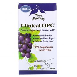 EuroPharma, Terry Naturally, Clinical OPC, 300 мг, 60 капсул