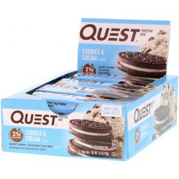 Quest Nutrition, QuestBar, Protein Bar, Cookies & Cream, 12 Bars, 2.1 (60 g) Each