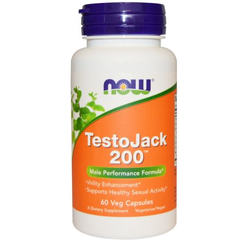 Now Foods, TestoJack 200, 60 вегетарианских капсул