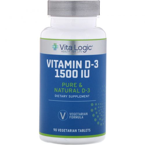 Vita Logic, Vitamin D-3, 1,500 IU, 90 Vegetarian Tablets