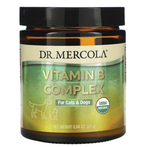 Dr. Mercola, Здоровые питомцы, комплекс витамина B, для кошек и собак, 2,1 унции (60 г)