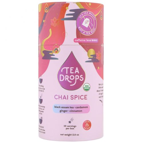 Tea Drops, Chai Spice, 2.8 oz