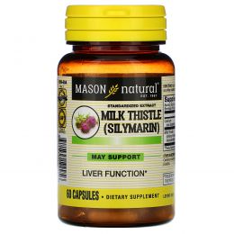 Mason Naturals, Экстракт расторопши (силимарина), формула очищения печени, 60 капсул