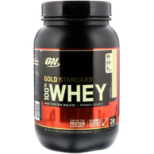 Optimum Nutrition, Gold Standard 100% Whey, Whey Protein Isolate, 2 lb (907 g)