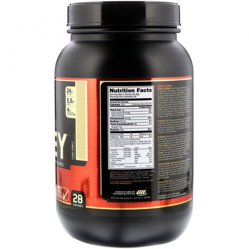 Optimum Nutrition, Gold Standard 100% Whey, Whey Protein Isolate, 2 lb (907 g)