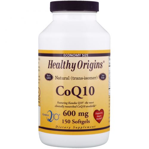 Healthy Origins, Коэнзим Q10 (Kaneka Q10), 600 mg, 150 гелевых капсул