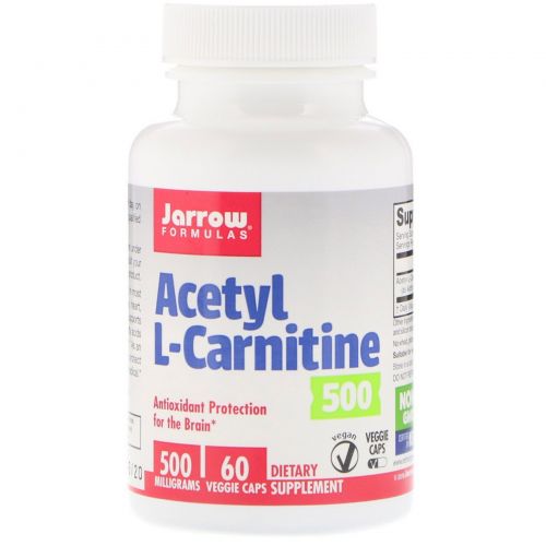 Jarrow Formulas, Ацетил L-карнитин, 500 мг, 60 капсул