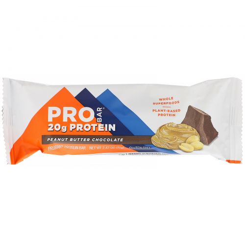 ProBar, Core, The 20 g Protein Bar, Chocolate Peanut Butter, 12 Bars, 2.46 oz. EA