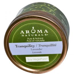 Aroma Naturals, Soy VegePure, спокойствие, свеча для поездок, лаванда, 2,8 унции (79,38 г)