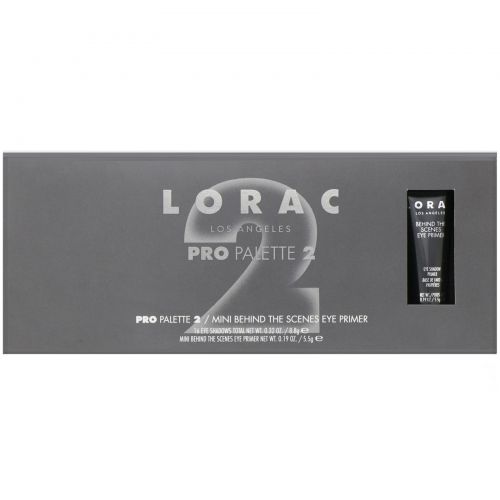 Lorac, Палитра теней для век Pro Palette 2 с основой под тени Mini Behind The Scenes, 14,3 г