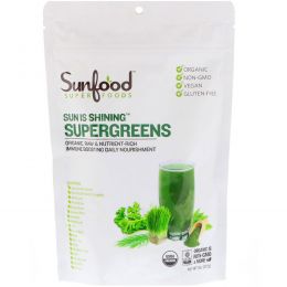 Sunfood, Sun Is Shining Supergreens, 8 oz (227 g)