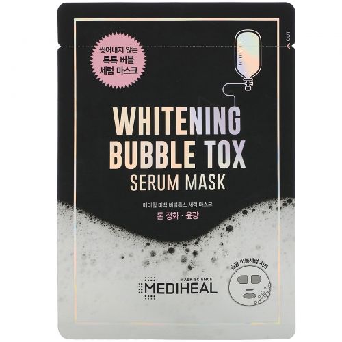 Mediheal, Whitening Bubble Tox Serum Mask, 10 Sheets, 21 ml Each