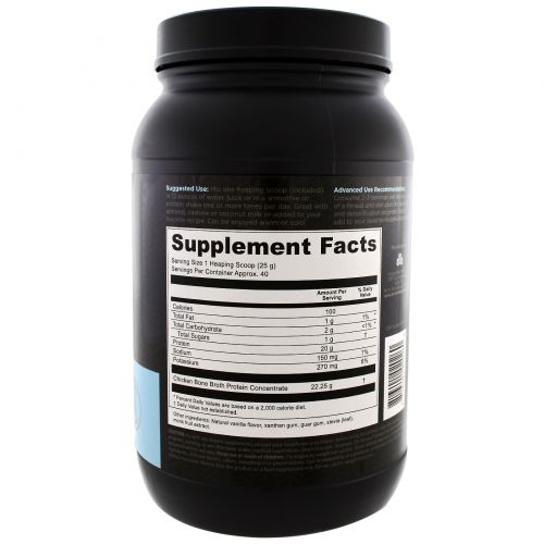 Ancient Nutrition, Белок из костного бульона, Ваниль, 986 г (34.8 oz)