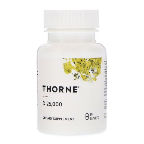 Thorne Research, D-25,000, 60 растительных капсул