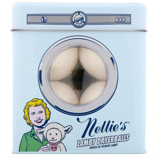 Nellie's All-Natural, Lamby Dryerballs, 4 шт.