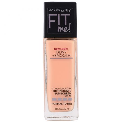 Maybelline, Fit Me, увлажняющая и выравнивающая тональная основа, оттенок 228 «Легкий загар», 30 мл