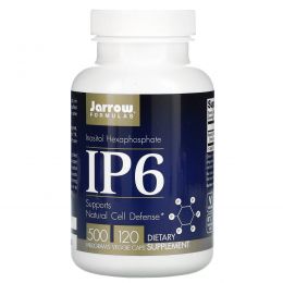 Jarrow Formulas, IP6, инозитол гексафосфат, 500 мг, 120 капсул в растительной оболочке