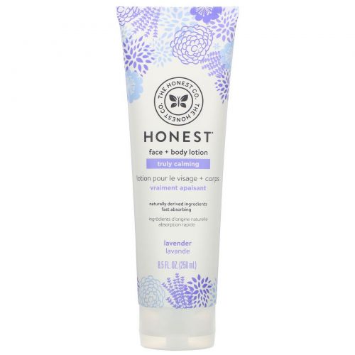 The Honest Company, Truly Calming Face + Body Lotion, Lavender, 8.5 fl oz (250 ml)