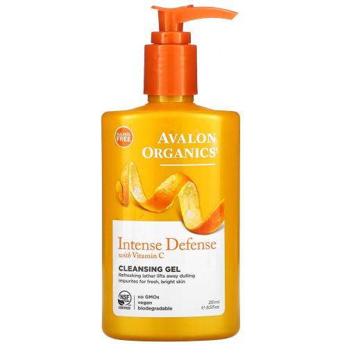 Avalon Organics, Обновление с витамином С, Освежающий и очищающий гель, 8.5 fl oz (251 мл)