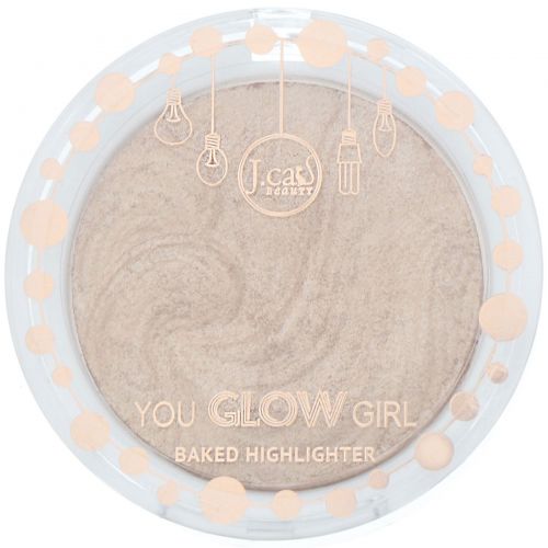 J.Cat Beauty, You Glow Girl, запеченый хайлайтер, оттенок YGG102 «Сумерки», 8,5 г