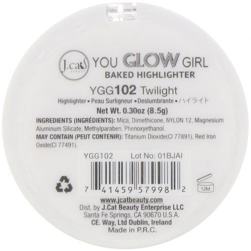 J.Cat Beauty, You Glow Girl, запеченый хайлайтер, оттенок YGG102 «Сумерки», 8,5 г