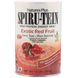 Nature's Plus, Сыворотка Spiru-Tein, питание с высоким содержанием белка, экзотические красные ягоды, 504 г