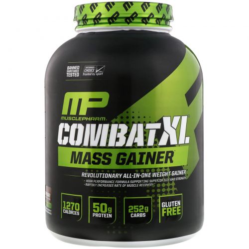 Muscle Pharm, "Битва XL", гейнер, с шоколадным вкусом, 6 фунтов (2722 г)