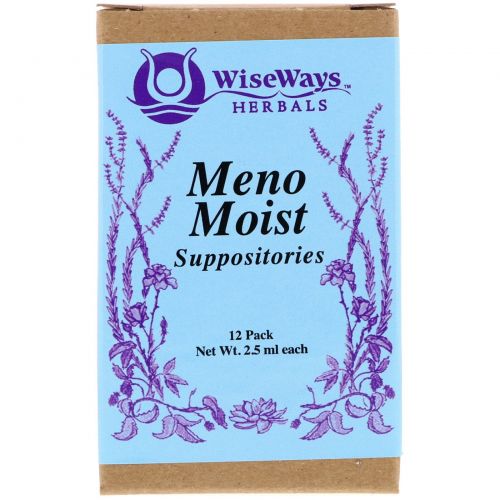 WiseWays Herbals, LLC, Свечи Meno Moist, 12 штук, 4,5 унции (2,5 мл) каждая