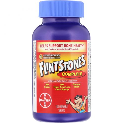 Flintstones, Мультивитаминная добавка для детей 150 жевательных таблеток