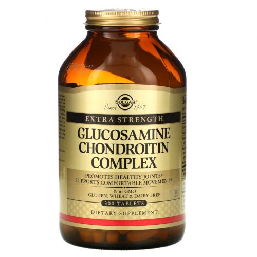 Solgar, Комплекс глюкозамина и хондроитина, более сильный, 300 таблеток