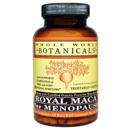 Whole World Botanicals, Королевская мака для менопаузы, 500 мг, 120 вегетарианских капсул