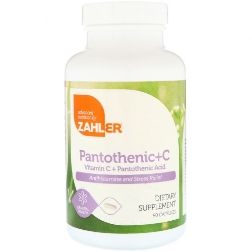 Zahler, Pantothenic+C, Vitamin C + Pantothenic Acid, 90 Capsules