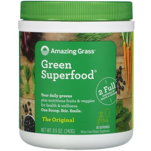 Amazing Grass, Оригинальная зеленая суперпища, 8,5 унций (240 г), 8,5 унций (240 г)