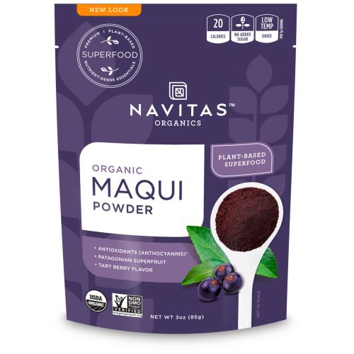 Navitas Organics, Органический порошок из патагонских ягод маки Maqui Powder, Patagonian Superfruit, 85 г