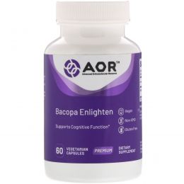 Advanced Orthomolecular Research AOR, Аюрведическая серия,Bacopa Enlighten, 60 растительных капсул